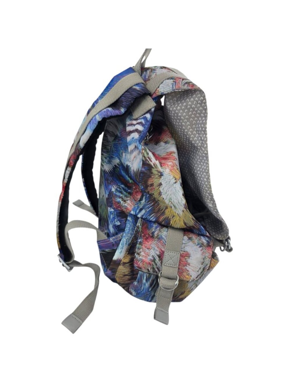 Kipling Joetsu Backpack Multicolor Abstract Pattern Multi Pocket - Picture 4 of 11